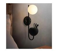 Prettiee Applique Murale rétro en Verre avec LED, Style Nordique, idéale pour Les Plantes, Les Tables de Chevet et Les Restaurants. Design scandinave décoratif. Applique Murale (Blanc Naturel).