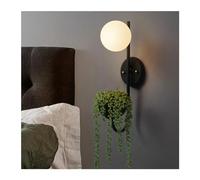 Prettiee Applique Murale rétro en Verre, Style Nordique, avec LED, idéale pour Les Plantes, Les Tables de Chevet et Les Restaurants. Design scandinave décoratif. Applique Murale (Blanc Chaud monochro