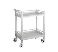 Prettiee Chariot de Rangement Mobile, Chariot de Cuisine Roulant, Chariot Utilitaire Polyvalent avec poignée, Blanc, 54 x 37 x 90 cm - Parfait pour la Maison et Le Bureau (Blanc 64 x 44 x 90 cm)