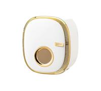 Prettiee Porte-mouchoirs, Distributeur de mouchoirs, Distributeur de Serviettes Mural (Or Blanc)