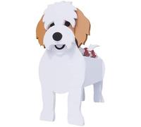 Prettiee Pots de Fleurs en Forme de Chien, Jolis Pots en PVC pour Jardin d'herbes aromatiques, Pots de Fleurs pour Animaux de Compagnie en Forme de Chien de Dessin animé pour Plantes d'intérieur et d