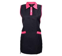 Prettiee Tablier de Travail pour Femmes, Tablier de Coiffure sans Manches, Tablier de Travail de beauté, Robe de Travail d'esthéticienne de Salon, Robes d'été (Noir)