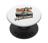 Pretty Bird - Perruche rétro - Ornithologue PopSockets PopGrip Adhésif