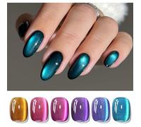 Pretty Cat Magnetic Eye Gel Brown Pink Blue Green UV Nail Polish Glitter Gel Manicure and Nail Art DIY at Home Mult VERNIS A ONGLES