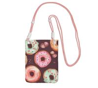 Pretty Donuts - Mini sac à bandoulière étanche pour téléphone portable et femme avec sangle réglable - Pochette de voyage pour téléphone portable, rose, taille unique