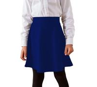 Pretty Fashion Jupe patineuse évasée taille haute pour enfants de 5 à 13 ans, bleu, 5-6 ans