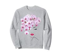 Pretty Girl Face Phalaenopsis Orchidées Guirlande Formes Mania Sweatshirt