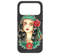 Pretty Girl Gypsy Fortune Teller Tatouage Traditionnel Flash Coque pour iPhone 17 Pro Max