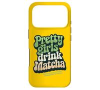 Pretty Girls Drink Matcha, thé Vert rétro des années 60/70 Coque pour iPhone 17 Pro