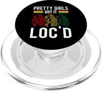 Pretty Girls Got It Loc'd Hair Afro Lover Melanine Dreadlocks PopSockets PopGrip pour MagSafe