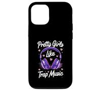 Pretty Girls Like Trap Music Violet Écouteurs Vibes Coque pour iPhone 12/12 Pro