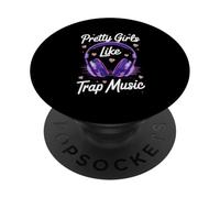 Pretty Girls Like Trap Music Violet Écouteurs Vibes PopSockets PopGrip Adhésif