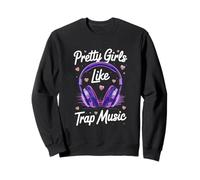 Pretty Girls Like Trap Music Violet Écouteurs Vibes Sweatshirt