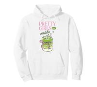 Pretty Girls Matcha Drink Cute Esthétique Bow Thé Vert Art Sweat à Capuche