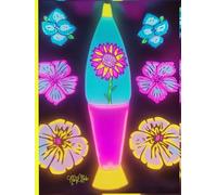 Pretty Glowing Lava Lamps, Floral Detailed Page, 8x11, Hardcover Journal, Art Pad, Sketchbook, Drawing Book: Made With Hand-Drawn And Created Art By: Artist Mary Elisabeth Linder @ MaryEMade