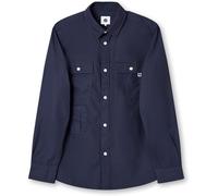 Pretty Green Men's Brentwood Long-Sleeve Plain Shirt Marine Moyen Male