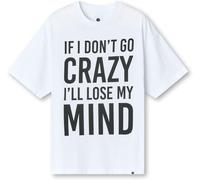 Pretty Green Men's Don't Go Crazy Regular Fit T-Shirt Blanc Petit Male