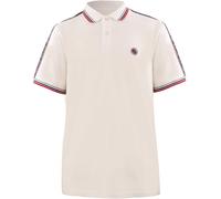 Pretty Green Men's Eclipse Tape Short-Sleeve Polo Shirt Blanc Très grand Male