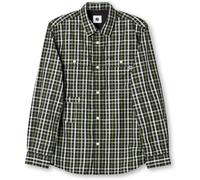 Pretty Green Men's Pelton Check Long-Sleeve Patterned Shirt Noir Très grand Male