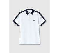 Pretty Green Men's Pg Denton Short-Sleeve Polo Shirt Blanc Large Male