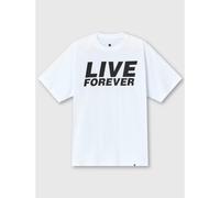 Pretty Green Men's Pg Live Forever Tour Regular Fit T-Shirt Blanc Large Male