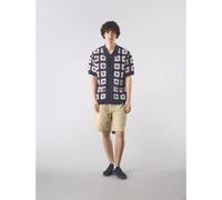 Pretty Green Men's Timperley Short-Sleeve Patterned Shirt Marine Petit Male