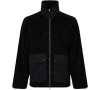 Pretty Green Men's Wonderwall Borg Fleece Zip Up Top Noir Grand Male