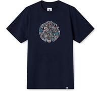 Pretty Green Wonderwall Logo T-Shirt Marine Petit Male