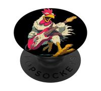 Pretty Guitar Chicken pour Guitare électrique et Musique Rock PopSockets PopGrip Adhésif