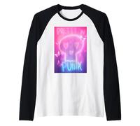 Pretty in Punk Pink Crâne Cœurs Papillons Esthétique Party Manche Raglan