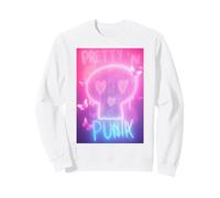 Pretty in Punk Pink Crâne Cœurs Papillons Esthétique Party Sweatshirt