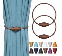 Pretty Jolly Lot de 2 embrasses de rideaux magnétiques améliorées tissage artisanal en corde embrasses décoratives pratiques en forme de cône pour rideaux et tentures de fenêtres pour la maison et le