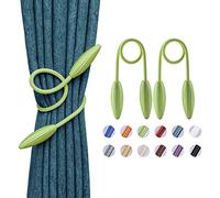 Pretty Jolly Lot de 2 embrasses de rideaux torsadées à faire soi-même - Style européen - Modélisation aléatoire - Pour fenêtre de maison et de bureau - Occultantes et transparentes - Vert tendre