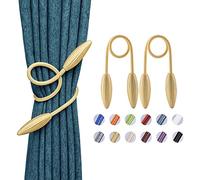 Pretty Jolly Lot de 2 embrasses de rideaux torsadées à faire soi-même - Style européen - Modélisation aléatoire - Pour fenêtre de maison et de bureau - Occultantes et transparentes (doré clair)