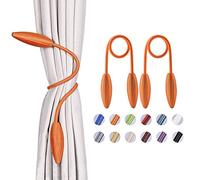 Pretty Jolly Lot de 2 embrasses de rideaux torsadées à faire soi-même - Style européen - Modélisation aléatoire - Pour fenêtre de maison et de bureau - Occultantes et transparentes (orange)