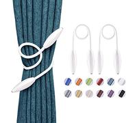 Pretty Jolly Lot de 2 embrasses de rideaux torsadées à faire soi-même - Style européen - Modélisation aléatoire - Pour fenêtre de maison et de bureau - Rideaux occultants et transparents (blanc)