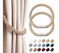 Pretty Jolly Lot de 2 embrasses magnétiques pour rideaux, style moderne et simple, embrasses décoratives en corde tressée pratiques pour rideaux fins ou épais, pour fenêtres de maison et de bureau