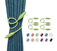 Pretty Jolly Lot de 4 embrasses de rideaux torsadées à faire soi-même - Style européen - Modélisation aléatoire - Pour fenêtre de maison et de bureau - Occultantes et transparentes - Vert tendre