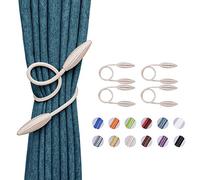 Pretty Jolly Lot de 4 embrasses de rideaux torsadées à faire soi-même - Style européen - Modélisation aléatoire - Pour fenêtre de maison et de bureau - Rideaux occultants et transparents (blanc crème)