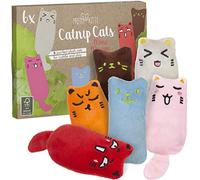PRETTY KITTY Peluches d'herbe à Chat Séchée, 6 pièces - Jouet Chaton Herbe à Chat - Parfum de Menthe - Stimule L'instinct de Chasse - Accessoire Idéal pour Chaton