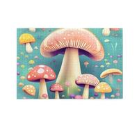Pretty Little Champignons Puzzle horizontal en bois 1000 pièces pour se détendre et améliorer les compétences et la concentration
