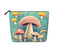Pretty Little Mushrooms Trousse de toilette de voyage polyvalente - Faux chanvre - Trousse de maquillage multi-usage - Organiseur d'accessoires cosmétiques, Noir , Taille unique
