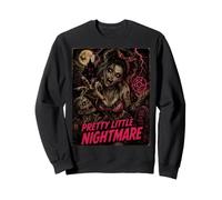 Pretty Little Nightmare Dark Humour Goth Glam Crazy Women Alt Sweatshirt