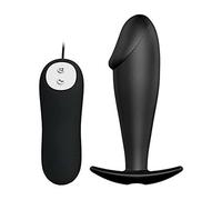 Pretty Love Anal Plug Pénis en Silicone Forme 12 Modes Vibration Noir 1ud