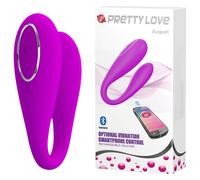 Pretty Love August - Vibromasseur point G et clitoridien contrôlé par application (rose)