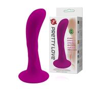 Pretty Love Baile - plug anal courbé ventouse - silicone rose