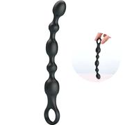 Pretty Love - Chapelet Anal Vibrant Rechargeable en Silicone - Noir