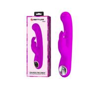 Pretty Love – Vibromasseur lapin Lamar Point G affichage LED numérique Ø 4 x 22 cm Violet