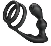 Pretty Love Stimulateur de prostate et cockring Marshall – Plug anal vibrant avec télécommande