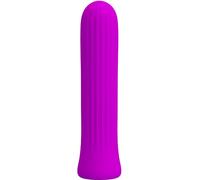 Pretty Love - Mini Vibromasseur Blanche avec 12 Modes de Vibrations en Silicone Rose